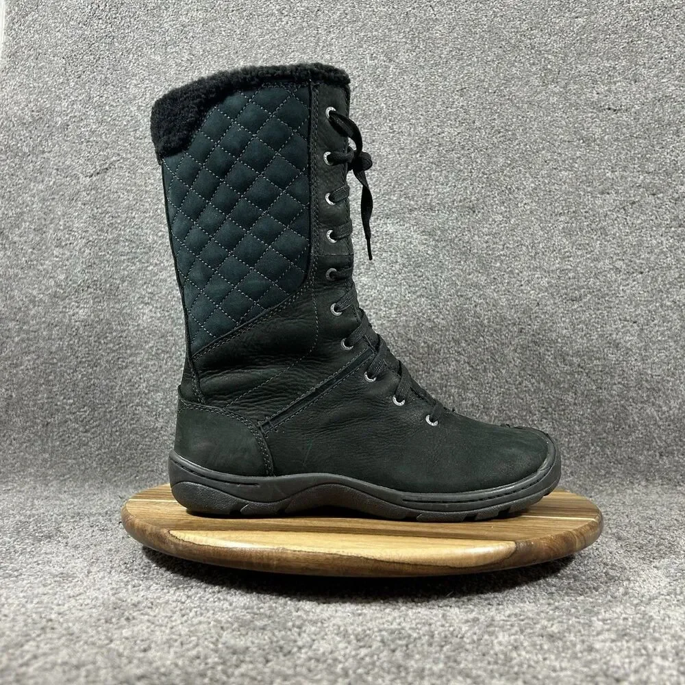 KEEN Crested Butte High Women’s Size 9 Black Quilted Sued Winter Snow Boots Used
